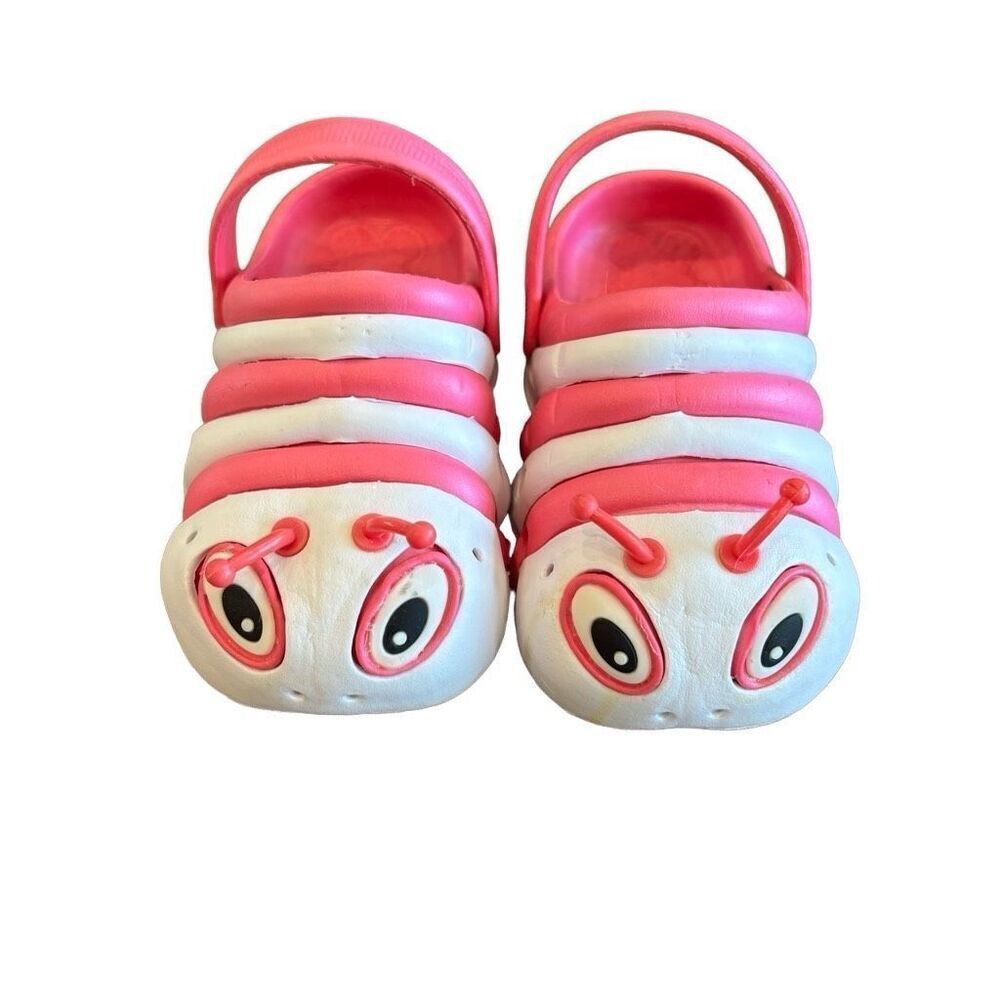NORTY Toddler Clogs  Comfortable Back Strap - Caterpillar Shoes for Kids Playful